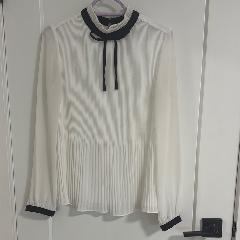 Ted Baker Elegant White and Black Women's Blouse